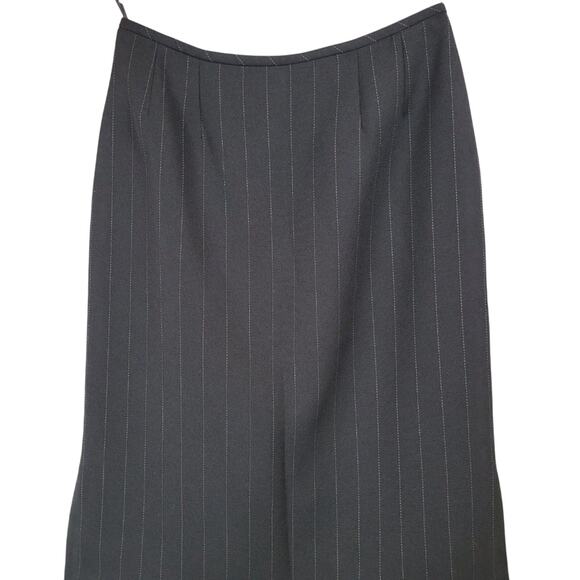 Tahari Arthur Levine Women Black Pinstripe Career Skirt Size 4 - Picture 3 of 7